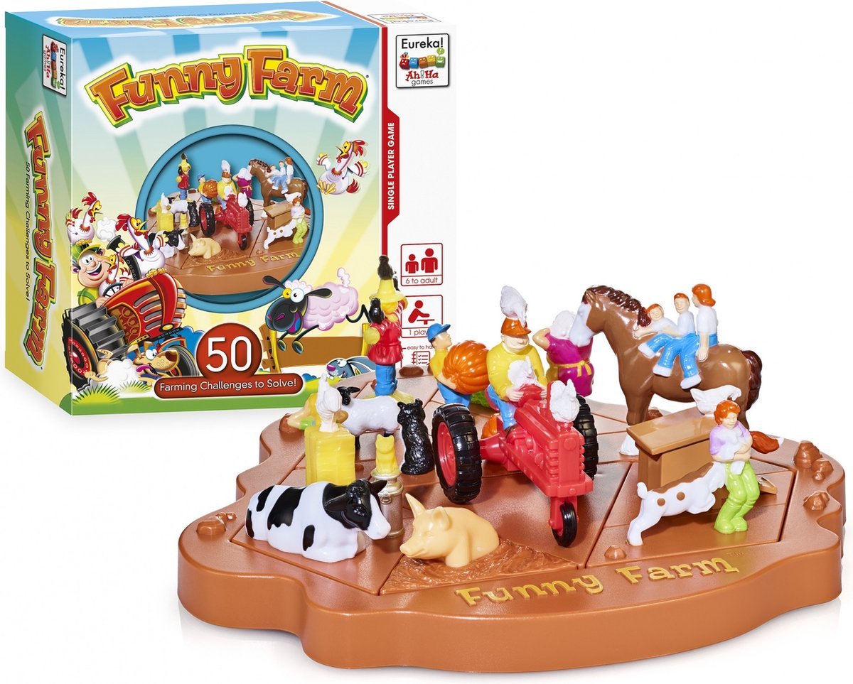 Ah!ha Games Vormenpuzzel Funny Farm Junior 11 Stukjes