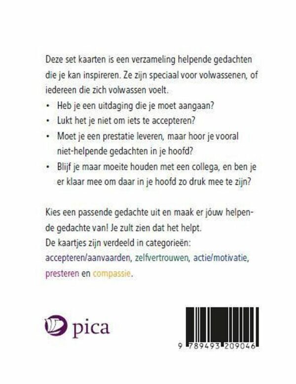 Helpende gedachten voor volwassenen 52 positieve kaarten