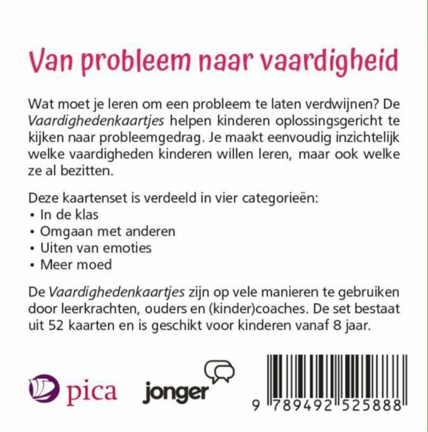 Vaardighedenkaartjes Van probleem naar vaardigheid