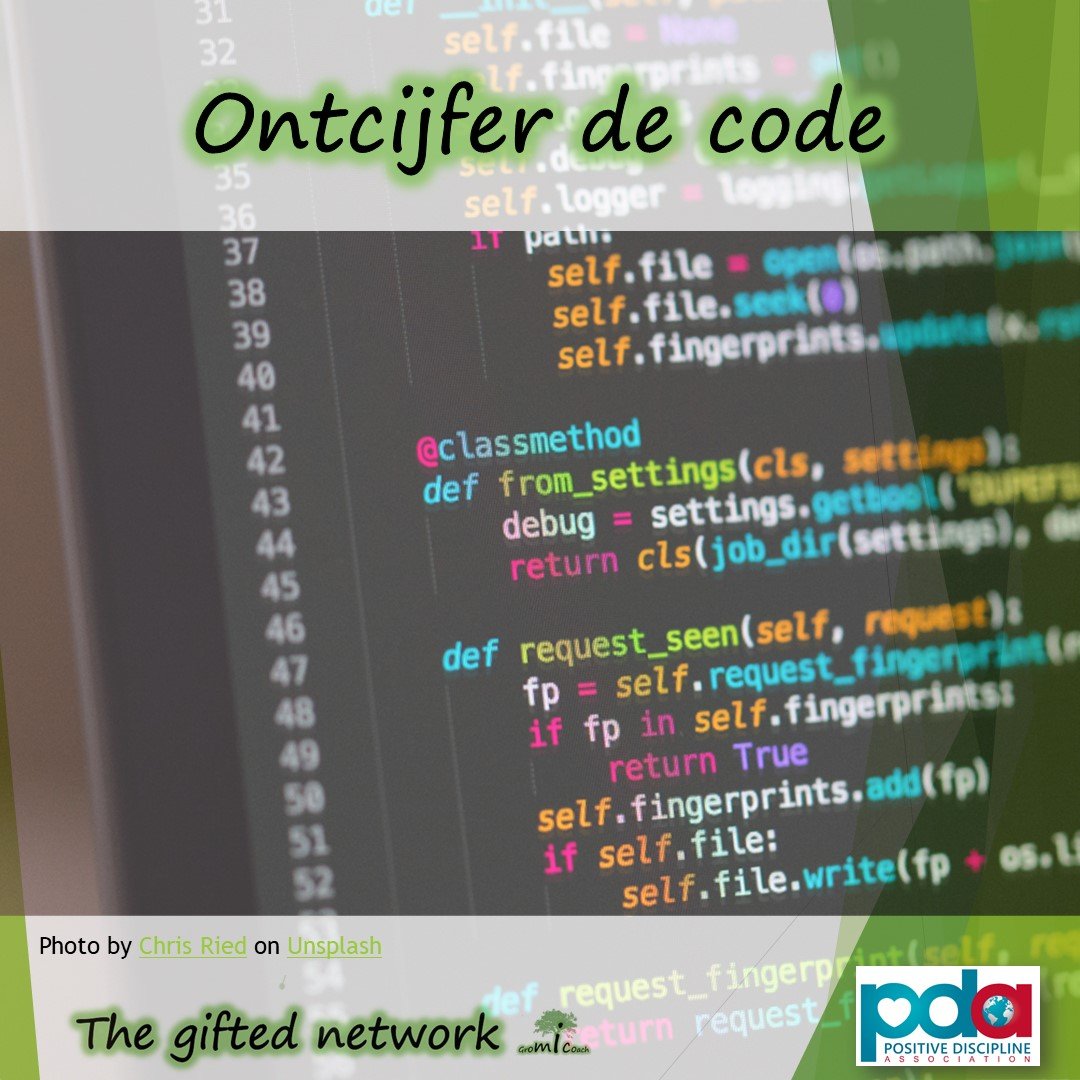 Ontcijfer de code - Positive discipline